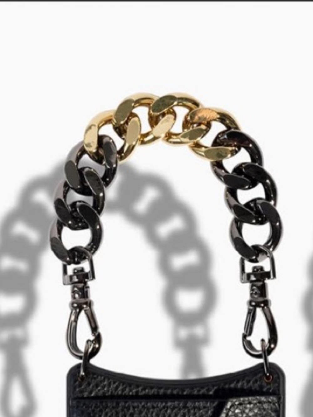 NWT Bandolier Lola Wristlet Gold & Black Chunky Chain Strap/Bracelet